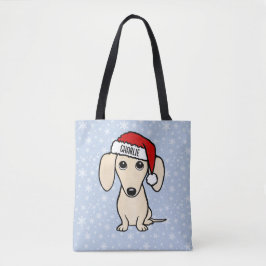 Creme Dackel Niedlich Santa Dog Weihnachten Tasche