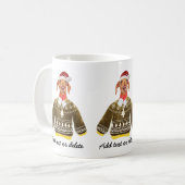 Creme Dackel Tragen Ugly Sweater Hund Lover Kaffeetasse (Vorderseite Links)