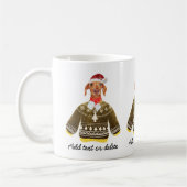 Creme Dackel Tragen Ugly Sweater Hund Lover Kaffeetasse (Links)