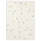 Creme-Daisy-Florales Klemmbrett (Rückseite)