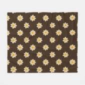 Creme-Daisy und Schwarz Fleecedecke (Vorderseite (Horizontal))