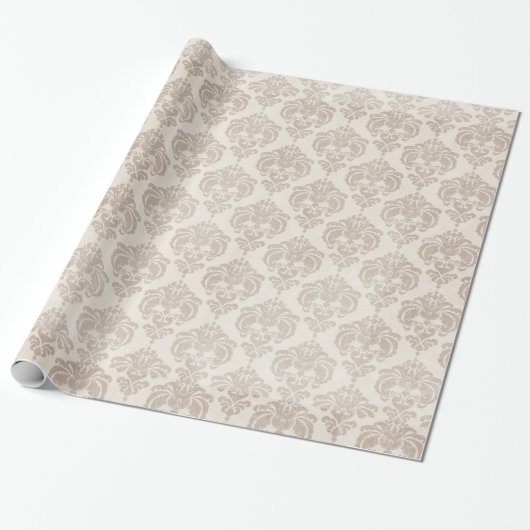Creme-Damaskus Geschenkpapier (Ungerollt)