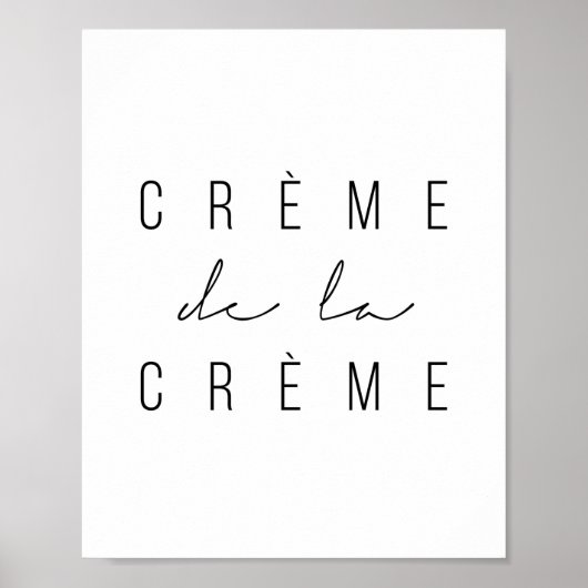 Creme de la Creme Poster (Vorne)