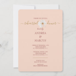 Creme de Peche Orchid Hochzeit Probe Dinner