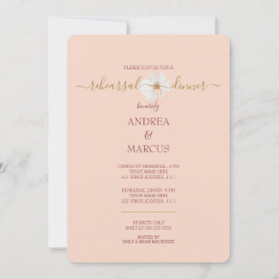 Creme de Peche Orchid Hochzeit Probe Dinner