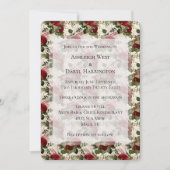 Creme Drachenfliegen und Rose Hochzeit Einladung (Vorderseite)