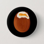 Creme Egg Chocolate Oaster Quirky Weird Funny Button (Vorderseite)