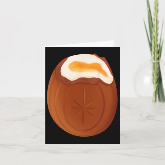 Creme Egg Chocolate Oaster Quirky Weird Funny Karte (Vorderseite)