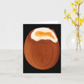 Creme Egg Chocolate Oaster Quirky Weird Funny Karte (Gelbe Blume)