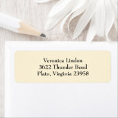 Creme Einfache Schlichte Rücksendeadressen-Aufkleb (Insitu)