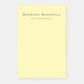 Creme Elegant Schlicht Einfach Minimalistisch Post-it Klebezettel (Vorderseite)