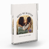 Creme elegante Foto Typografie beste Mum (Links)