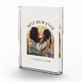 Creme elegante Foto Typografie beste Mum (Rechts)