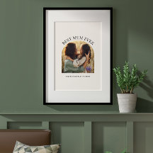 Creme elegante Foto Typografie beste Mum