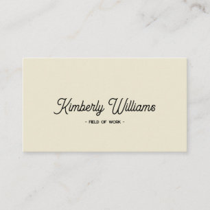 Creme   Eleganter Minimalistischer Individuelle Na Visitenkarte