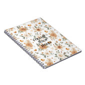 Creme Elfenbein Blumen und Herzen Notizblock (Rechte Seite)