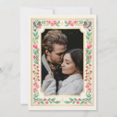 Creme Enchanted Botanischer Garten Hochzeit Foto Save The Date (Rückseite)