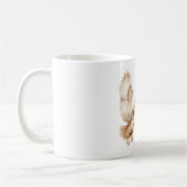 Creme-Eulen-Herz-Halskette Kaffeetasse (Links)