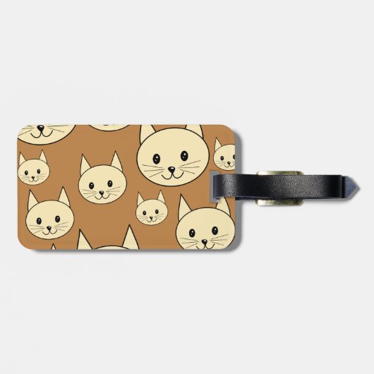 Creme-Farbkatzen. Gepäckanhänger (Rückseite horizontal)