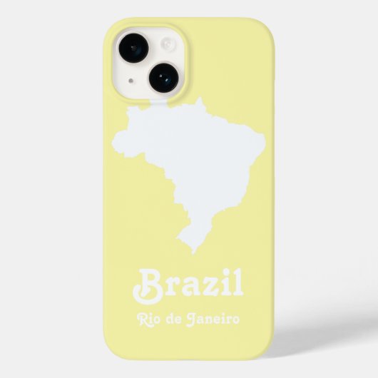 Creme Festive Brasilien Case-Mate iPhone Hülle (Rückseite)