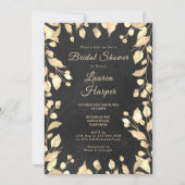 Creme Floral Brautparty Einladung (Vorderseite)