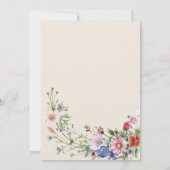 Creme Floral Brautparty Liebe in Blütendusche Einladung (Rückseite)