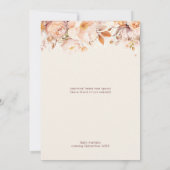 Creme Floral Fall Gender Neutral Baby Dusche Einladung (Rückseite)