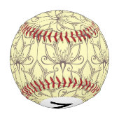 Creme Floral Muster Baseball (Rückseite)