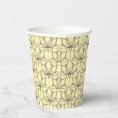 Creme Floral Muster Pappbecher (Rechts)