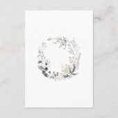 Creme Floral Pastel mit Hochzeitsglocken Begleitkarte (Rückseite)