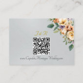 Creme Floral, QR-Code - Silber Begleitkarte (Rückseite)