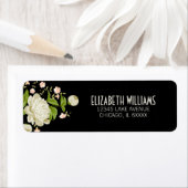 Creme Floral Return Address Label (Insitu)
