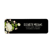 Creme Floral Return Address Label (Vorne)