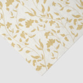 Creme Floral wiederholtes Muster Seidenpapier (Ausschnitt)