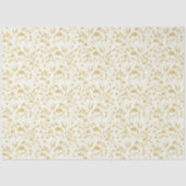 Creme Floral wiederholtes Muster Seidenpapier (Vorderseite)
