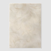 Creme Floral Wirbel Pergament Einladungen (Vorderseite)