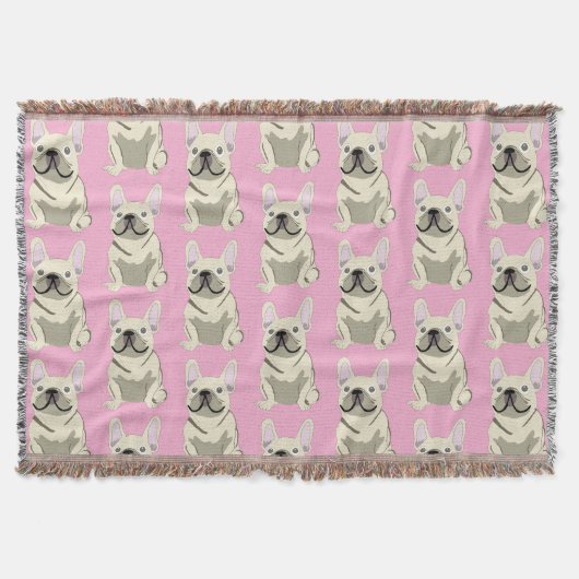 Creme-Französische Bulldogge Decke (Vorderseite)
