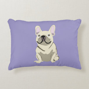 Creme-Französische Bulldogge,  Dekokissen