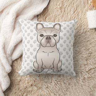 Creme-Französische-Bulldogge / Französische-Bulldo Kissen