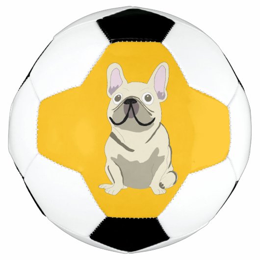 Creme-Französische Bulldogge Fußball (Vorderseite)