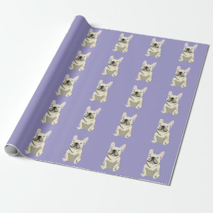 Creme-Französische Bulldogge,  Geschenkpapier