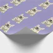 Creme-Französische Bulldogge, Geschenkpapier (Ecke)