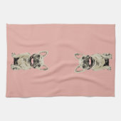 Creme-Französische-Bulldogge Geschirrtuch (Horizontal)