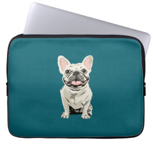 Creme Französische Bulldogge, Ich liebe meinen Hun Laptopschutzhülle