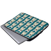 Creme-Französische Bulldogge Laptopschutzhülle (Vorne Knopf)