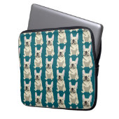 Creme-Französische Bulldogge Laptopschutzhülle (Vorderseite Links)