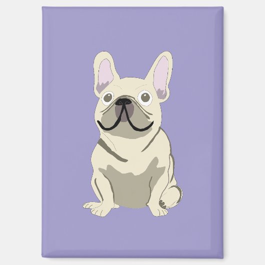 Creme-Französische Bulldogge,  Magnet (Vorderseite)