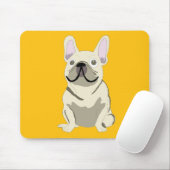 Creme Französische Bulldogge, Mousepad (Mit Mouse)