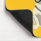 Creme Französische Bulldogge Mousepad (Ecke)