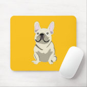 Creme Französische Bulldogge Mousepad (Mit Mouse)